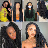 Blue Butterfly Locs Full Lace Braided Wigs For Women Crochet Hair Dreadlocks Meche Faux Locks Braids Extensions Synthetic Hair