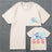 New Summer Hip Hop T Shirt Men Women Cactus Jack Harajuku T-Shirts WISH YOU WERE HERE Letter Print Tee Tops - Lootquake