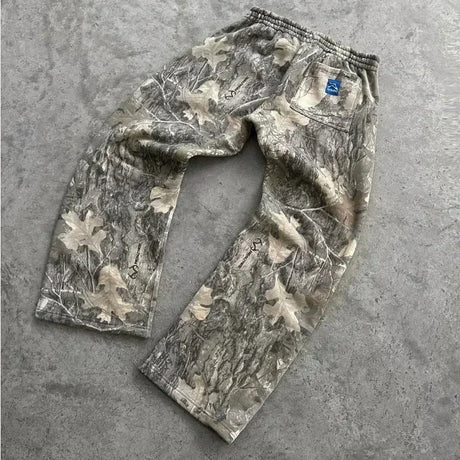 Y2k Camouflage Jeans New Harajuku Hip Hop Vintage Oversize Denim Pants Fashion Men Women Straight Leg Wide Leg Jeans Streetwear - Lootquake