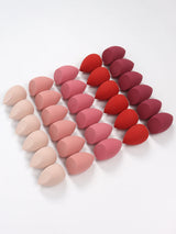 30 Beauty Eggs (Esponjas de Maquillaje) Esponja de Belleza Mixta para Base de Maquillaje, Líquida, en Crema y en Polvo Sin Impurezas, Multicolor C