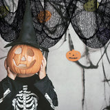 Decoraciones de Halloween de 2 m/4 m, tela de gasa negra espeluznante para ventana, mesa, puerta, red, disfraz espeluznante, fiesta, casa embrujada, decoración de pared DIY