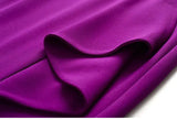 Long Dress Summer 2022 new purple nail drill elegant temperament close waist fish tail evening dress - Lootquake