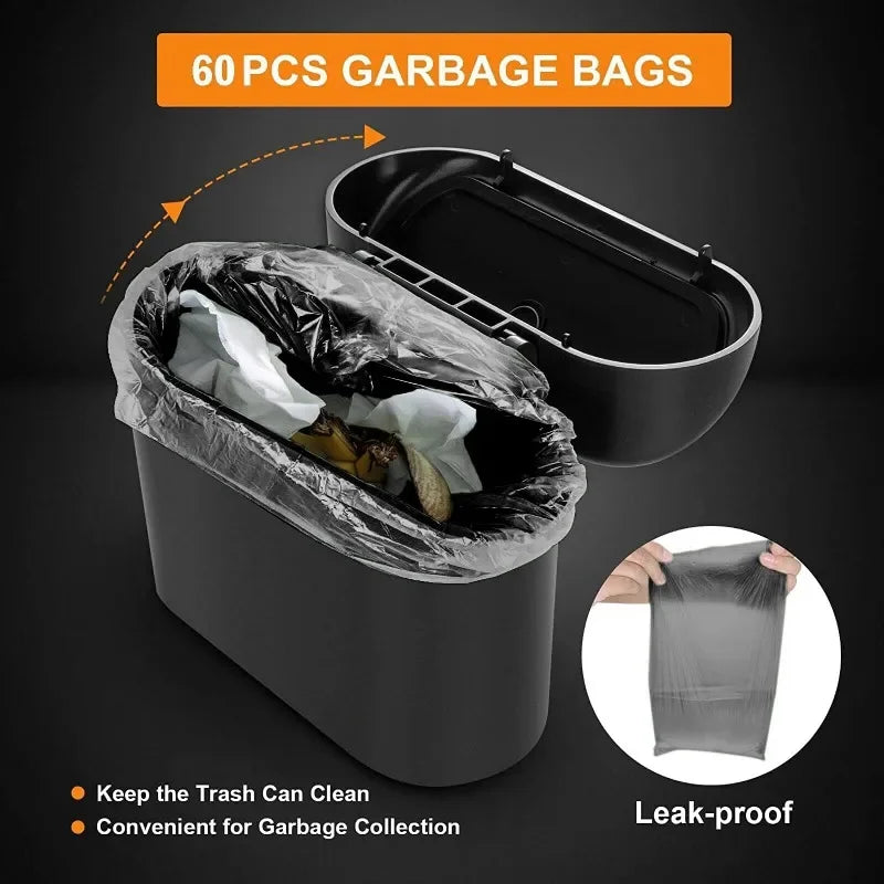 Car Trash Can Bin with Lid Car Garbage Can Leakproof Mini Car Interior Storage Case Trash for Car Office Home Car Acessories