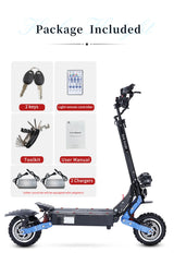 Halo Knight T108Pro - Patinete eléctrico para adultos (60 V, 6000 W, 38,4 Ah, todoterreno, 95 km/h, plegable, potente)