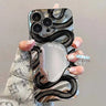 Cute Line Cat Mirror Phone Case