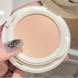 Polvos compactos mate para rostro, control de aceite, cobertura total natural, hidratante, blanqueador, base de maquillaje en crema, 2 en 1 cosmético