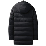 7xl Plus Size Padded Parkas Men Thick Warm Coats Solid Warm Cotton Long Coats Windbreaker Winter Outerwear 6xl Thermal Jacket - Lootquake