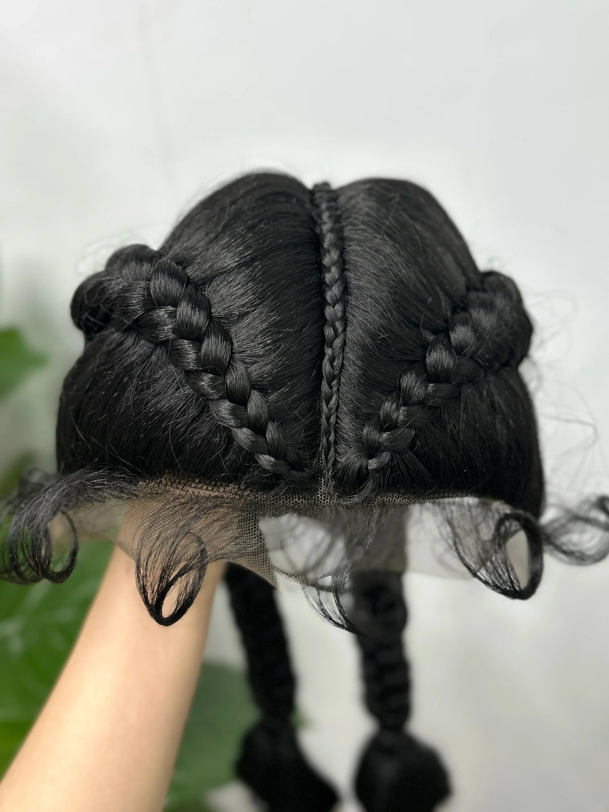 34" Ombre Twist Braided Lace Wig | Curly Ends | Baby Hair | Synthetic Braids | Black Women