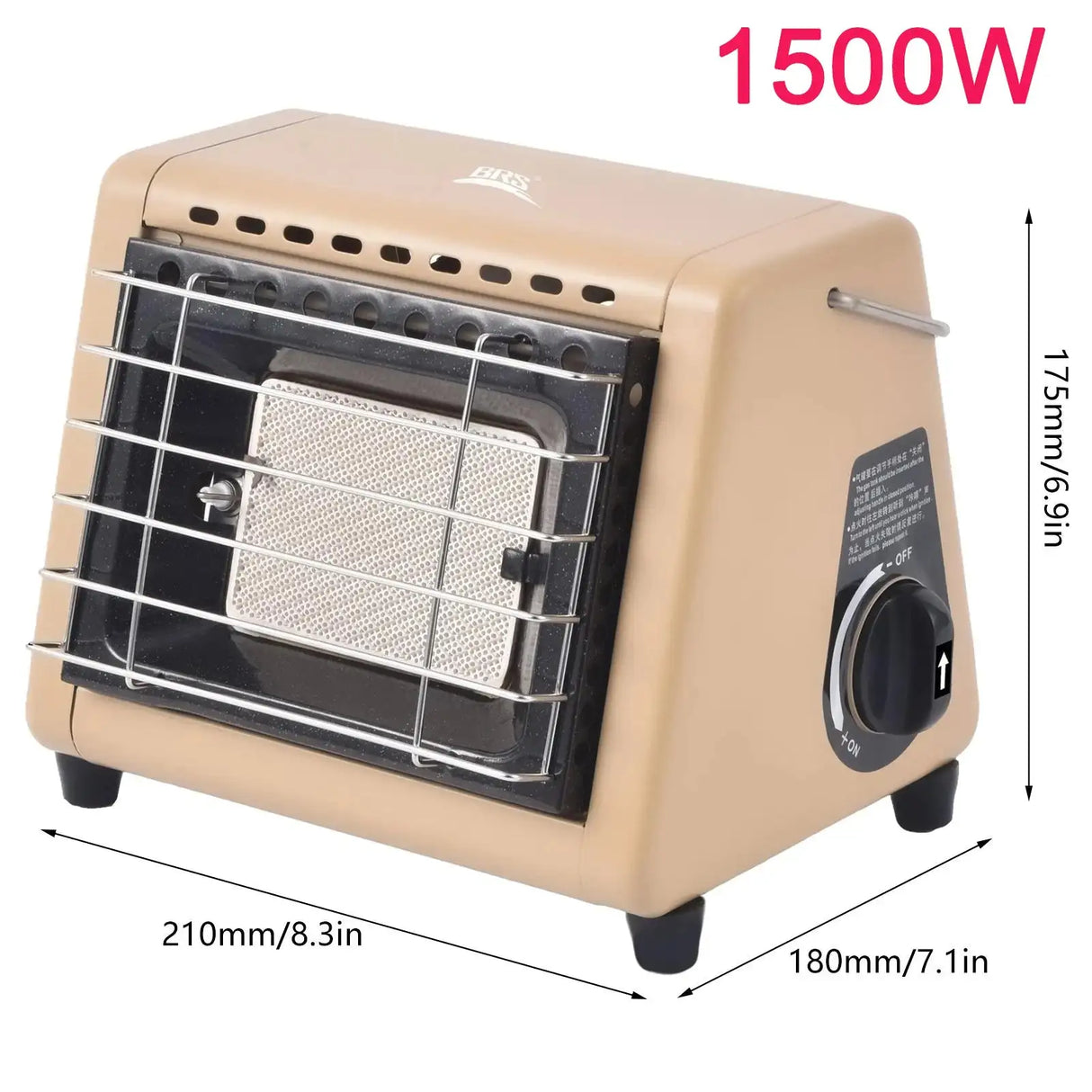 Outdoor Heater 1300W Portable Dual-Use Heating Stove Liquefied Gas Mini Tent Heater Grill Stove Tent Heater For Camping - Lootquake