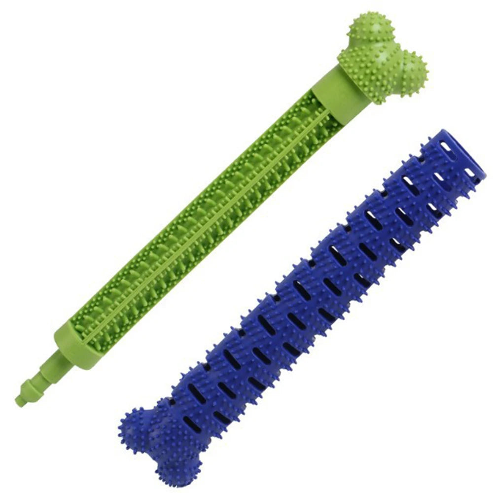 Cepillo de dientes de goma para perros, masajeador de limpieza de grado alimenticio, juguete masticable para limpiar los dientes de mascotas con una ligera fuerza de mordida.