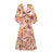 TRAFZA Vintage Flower Print Long Dress Women V Neck Short Sleeve Hollow Out Sexy Beach Dress Fashion 2024 Summer Holiday Dress - Lootquake