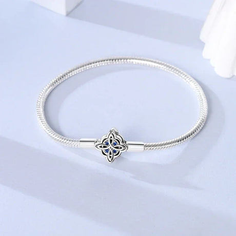 New 925 Silver Celtic Knot Snake Bone Lucky Eye Bracelet Fit Original Charming Bracelet Diy Fine Jewelry Gifts for Women - Lootquake