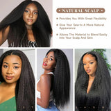 13x4 Glueless Kinky Straight Long Human Hair Wig | Brazilian Virgin Hair | Pre-Plucked | With Baby Hair