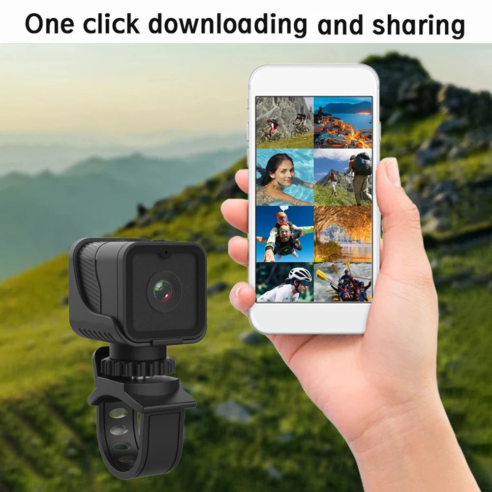 1080P High-definition Portable Sports Mini Camera with Hotspot WiFi Outdoor Bicycle Recorder Mini Network Waterproof Camera