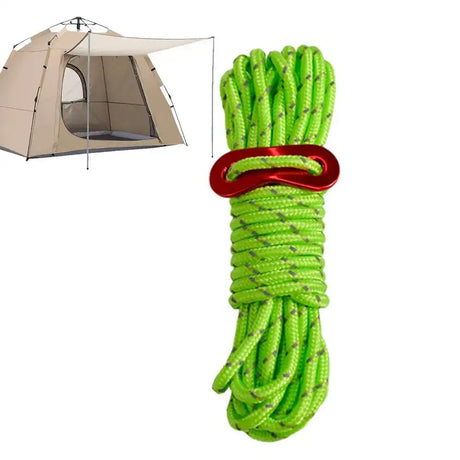 Outdoor 4M Reflective Guyline Camping Tent Cord Paracord Rope with Guyline Adjuster Tent Tarp Canopy Shelter Backpacking Rope - Lootquake