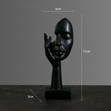 Estatua abstracta de resina, adornos de escritorio, esculturas, figuras, rostro, personaje nórdico, luz, arte de lujo, artesanías, decoración de oficina y hogar.