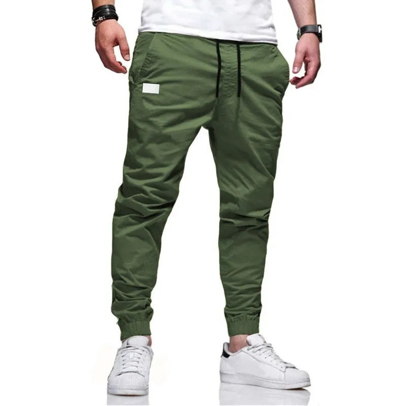 2025New Men's Casual Sports Pants Sweatpants Male Jogger Cargo Harem Pencil Pants Trousers Multi-pocket Sweatwear