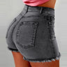 High Waist Hot Pants Women's Jeans Available in Multiple Colors Women's Denim Stretch Shorts Stretch Tassel Distressed - Lootquake