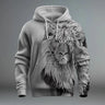 2024 Funny 3D Lion Printed Hoodies For Men Fashion Loose Sweatshirts Street Trend Harajuku Men's Clothes Autumn New Pullover - Lootquake