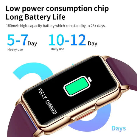 LIGE New Fashion Smart Watch Ladies Message Push Blood Pressure DIY Custom Dial Sports Bracelet Waterproof Men Smartwatch Women - Lootquake