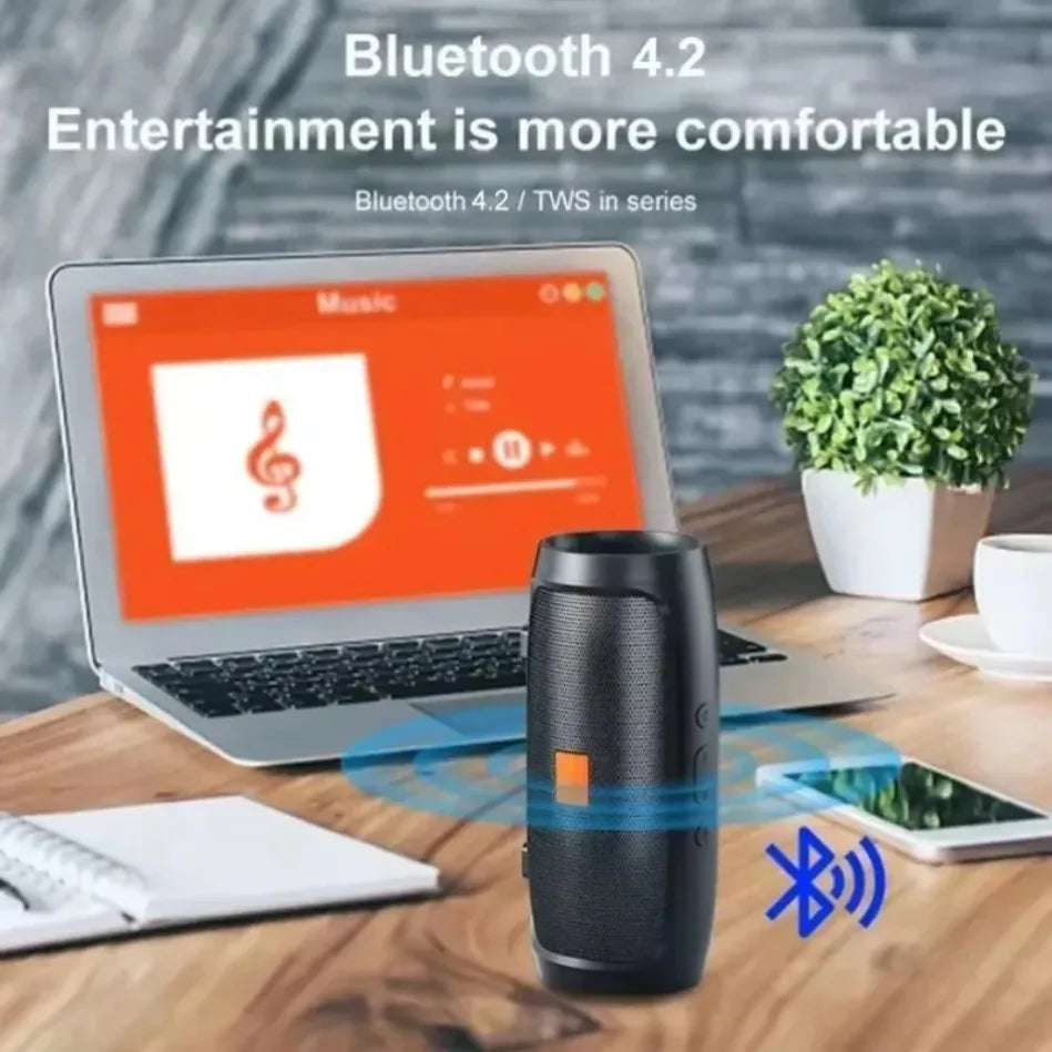 Enceinte Bluetooth Dushoo, diffusion vocale FM, caisson de basses portable, enceinte sans fil, double haut-parleur stéréo d'extérieur, lecture TF-SB