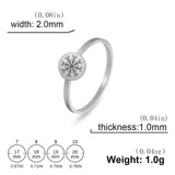 Skyrim Viking Compass Helm of Awe Ring Stainless Steel Gold Color Women Rings Aegishjalmur Nordic Amulet Jewelry Gift for Lover - Lootquake