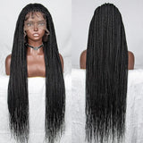 36" Handmade Knotless Box Braids Lace Frontal Wig | 13x6 Lace | Baby Hair | Synthetic Braids
