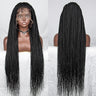 36" Handmade Knotless Box Braids Lace Frontal Wig | 13x6 Lace | Baby Hair | Synthetic Braids