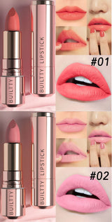 Matte Lipsticks Long Lasting Pink Red Lipstick Waterproof Natural Nude Moisturizing Hydrating High Pigmented Smooth Velvet