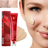 FV Foundation Maquillaje en crema líquida Base a prueba de agua Corrector Crema hidratante con control de aceite Corrector de larga duración con control de aceite