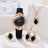 Womens Watches 5Pcs Set Luxury Rhinestone Women Fashion Elegant Wristwatch Quartz Watch For Girl WristWatch Bracelet Gift - Lootquake