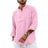 Streetwear Mens Cotton Linen Shirts Casual Lightweight Long Sleeve Henley Shirts for Men Beach Hawaiian Breathable T Shirts - Lootquake