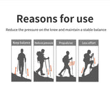 Naturehike Trekking Poles 2pcs Carbon Fiber Collapsible Telescopic Sticks Lightweight Walking Hiking Stick Climbing Stick - Lootquake