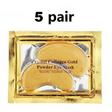 Mascarilla de colágeno cristalino con polvo dorado para ojos, antiojeras y antiarrugas, hidratante y nutritiva, para el cuidado ocular (5/10 pares)