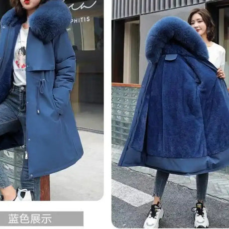 New In Coats & Jackets Women's Winter Padded Jacket Loose Casual Outerwears Fleece Hodded Windbreaker Elegant Office Lady's Coat - Lootquake