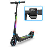 Trottinette électrique EVERCROSS TECH EV06C, pliable 6,5 pouces pour enfants de 6 à 12 ans, jusqu'à 15 km/h et 8 km, écran LED