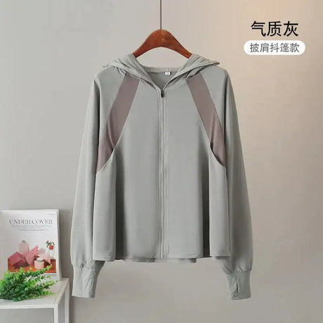 Ice Silk Sun UPF 50+ UV Protection Jacket Big Brim Thin Ice Silk Sun Protection Jackets UV Protection Hooded Windbreaker 4XL 5XL - Lootquake