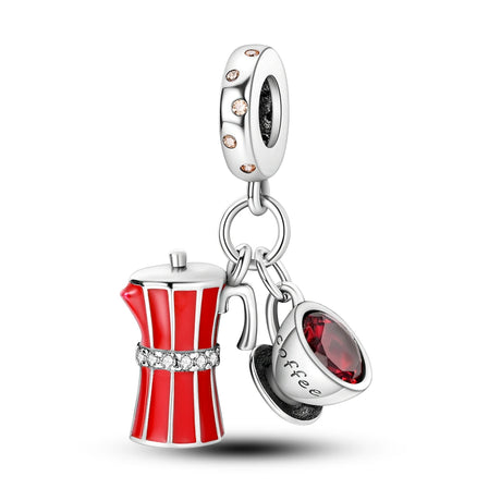 Coffee Cup Charms 925 Silver Beads For Woman Fit Original Bracelet Making Fashion Jewelry - Lootquake