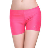 Belly Dance Safety Shorts Women's Belly Dance Clothes Leggings Tight-fitting Stretch Safety Pants with Diamonds Short Pants