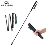 110g Ultra Light Weight Trekking Poles Folding Hiking Sticks Portable Carbon Fiber Collapsible Nordic Walking Cane Sticks Bags - Lootquake