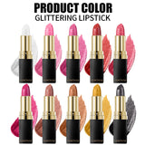Diamond Shimmer Lipstick Lip Gloss High Pigmented Long Lasting 10 Colors Glitter Lipgloss Lips Makeup Cosmetics Sexy Make Up