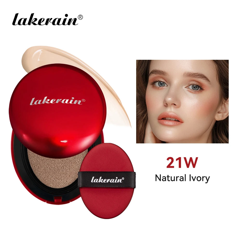 Base de maquillaje en cojín con protector solar Lakerain, resistente al agua, de larga duración, iluminadora, en crema, para mujer, maquillaje facial, cosmética coreana.
