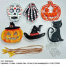 Décorations d'Halloween à suspendre, chat noir effrayant, citrouille, fantôme, tête de mort, chapeau de sorcière, chauve-souris, petits pendentifs, accessoires de décoration de vacances délicats