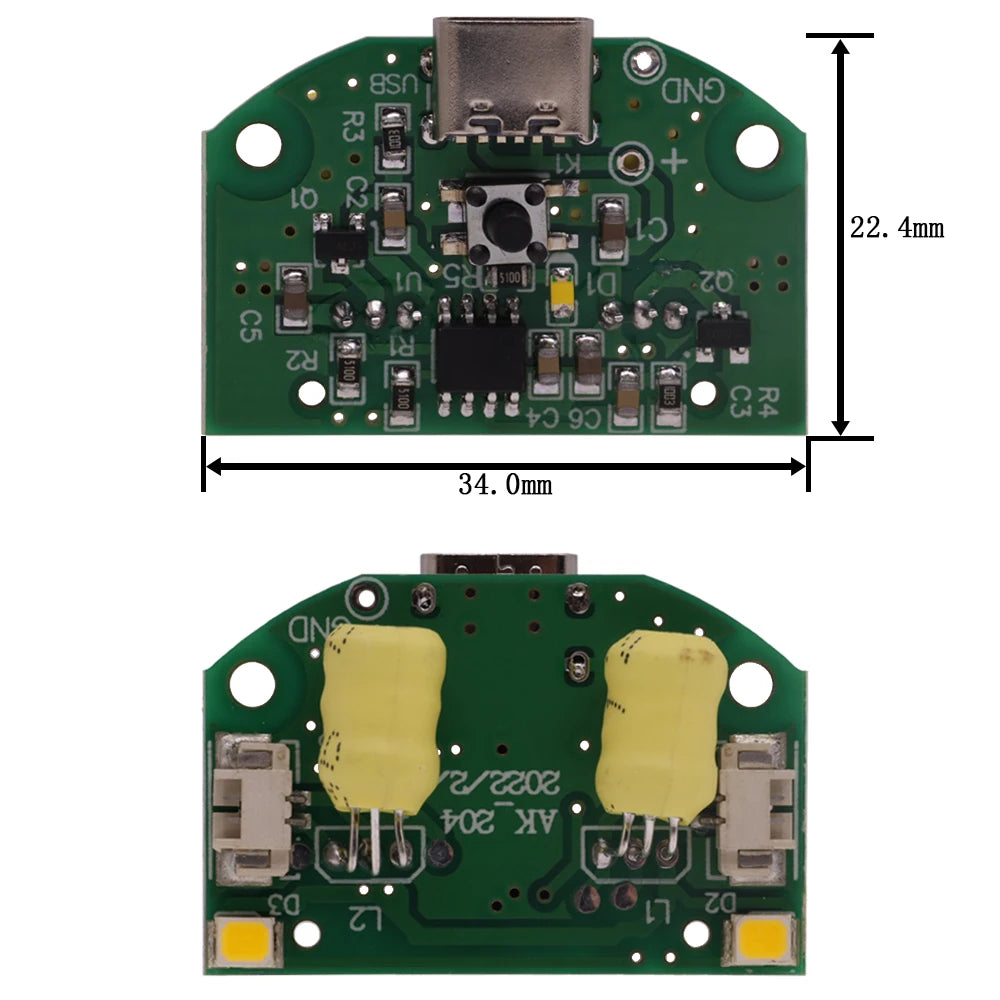 TYPE-C USB Mini Humidifier DIY Kits DC 5V Mist Maker And Driver Circuit Board Fogger Atomization Film Atomizer Sheet Oscillating
