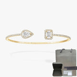 Pulsera de mujer en plata de ley S925, serie clásica MOVE/TWIN, pulsera de diamantes franceses, regalo navideño, joyería de alta calidad.