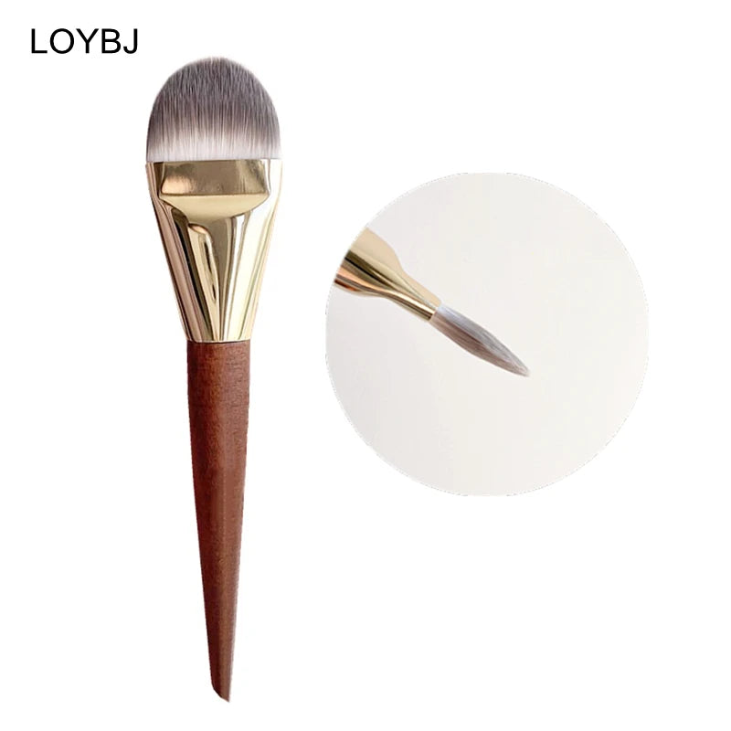 LOYBJ Brocha de base superfina, brocha profesional para base, corrector, crema, brocha de maquillaje plana, base líquida, herramientas de maquillaje facial
