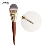 LOYBJ Brocha de base superfina, brocha profesional para base, corrector, crema, brocha de maquillaje plana, base líquida, herramientas de maquillaje facial