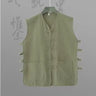 Vintage Vest Men Cotton Linen Shirt Kung Fu Vest Summer Tank Top Tang Suit Traditional Chinese Clothing Sleeveless Open Cardigan