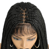 30" Ombre Box Braided Lace Wig | 4x4 | Twist Accents | Baby Hair | Synthetic Cosplay & Daily Wear