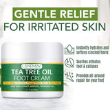 Crema hidratante para pies, para pies y talones secos. Crema calmante para pies secos y agrietados con urea y aceite de árbol de té.